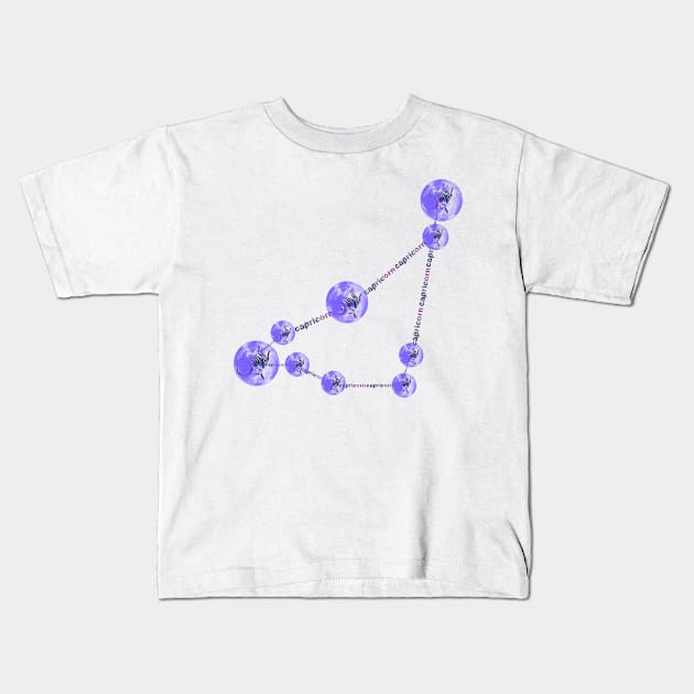 New Capricorn zodiac constellation Kids T-Shirt by INDONESIA68